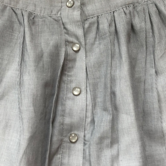 BCBG Generation Stripe Button Front Flowy Skirt 0 - Picture 2 of 6